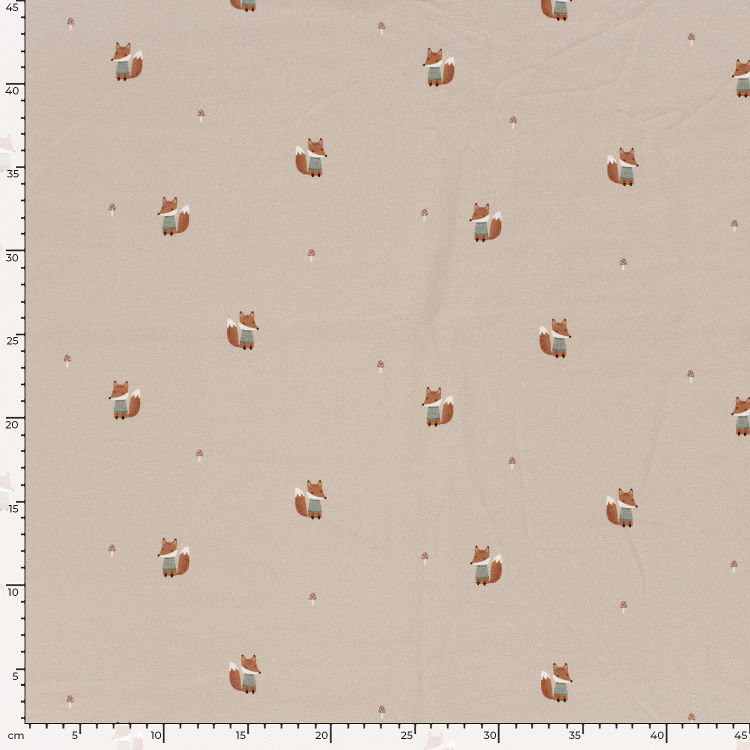 Teplákovina Lištičky GOTS Organic