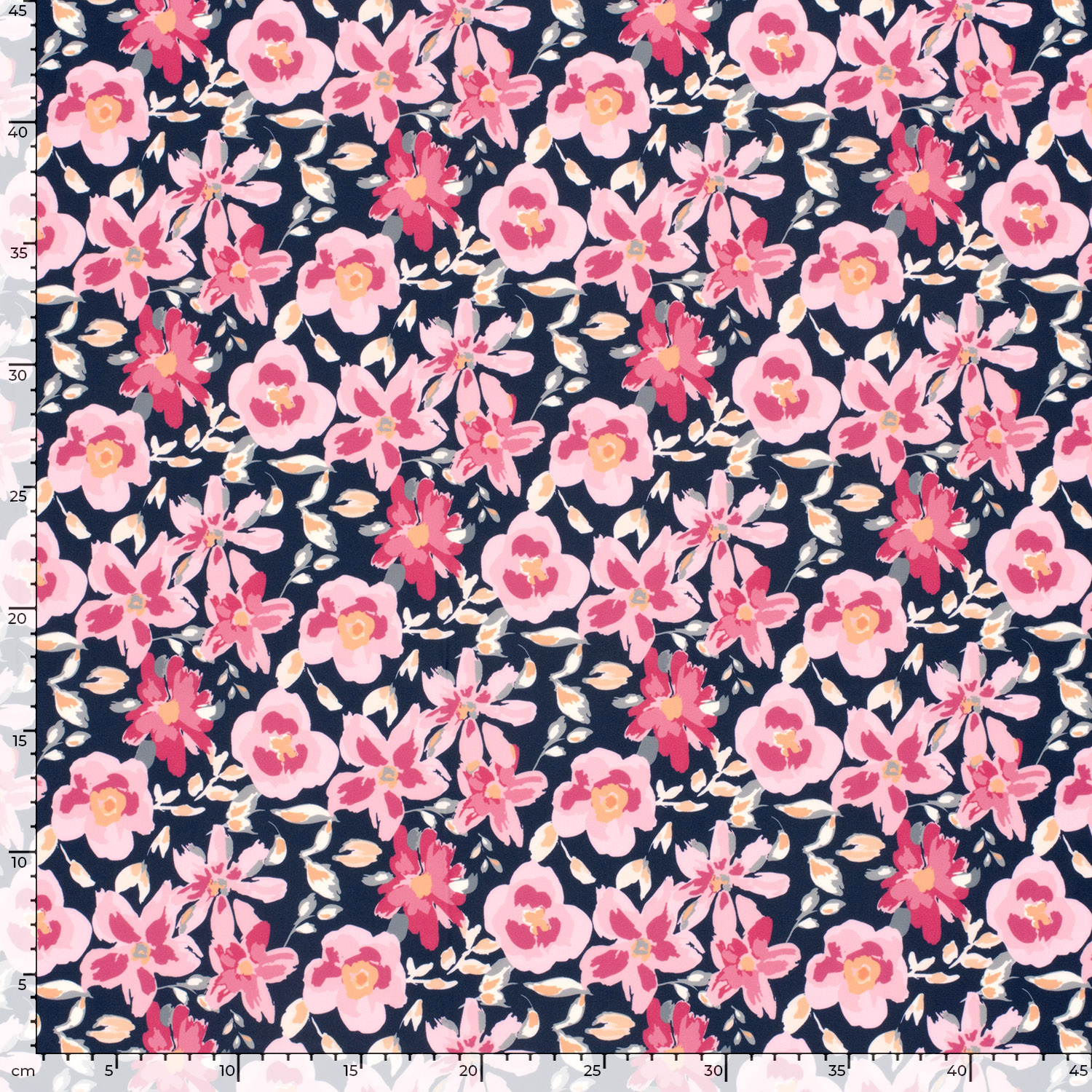 Plavkovina Růžové květy na modré UV Protection