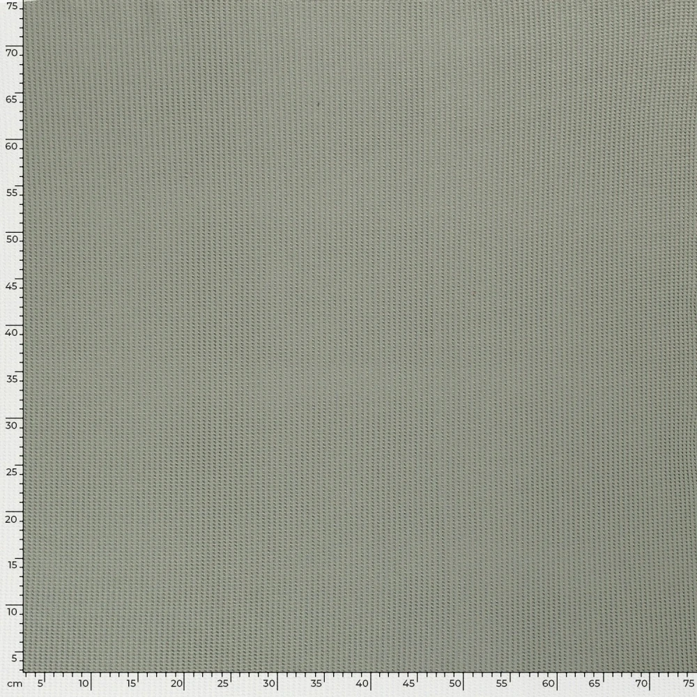 Úplet s vaflovou vazbou zelenošedý