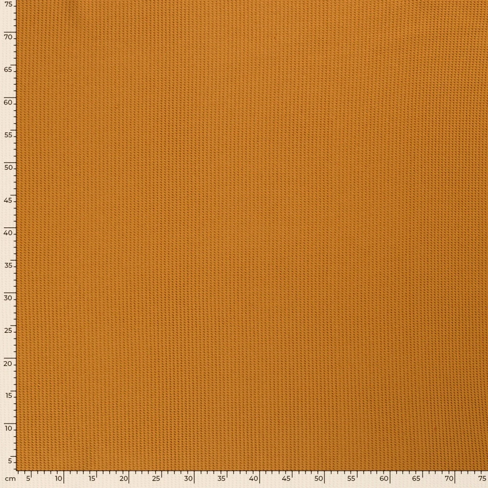 Úplet s vaflovou vazbou hořčicový