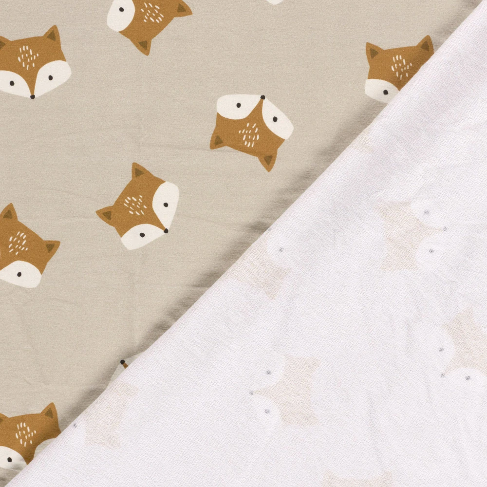 Teplákovina béžová Lištičky