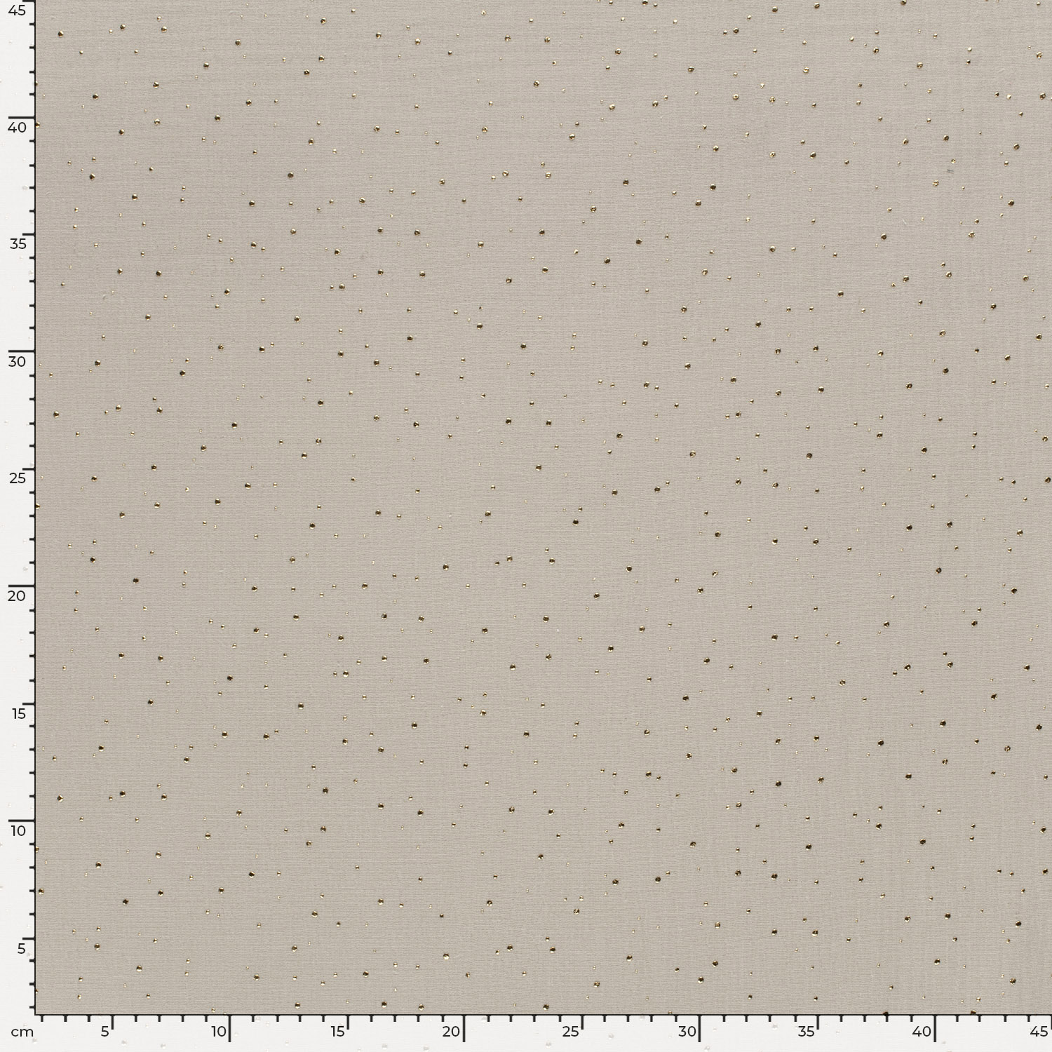 Dvojitá gázovina béžová 3D zlaté puntíky