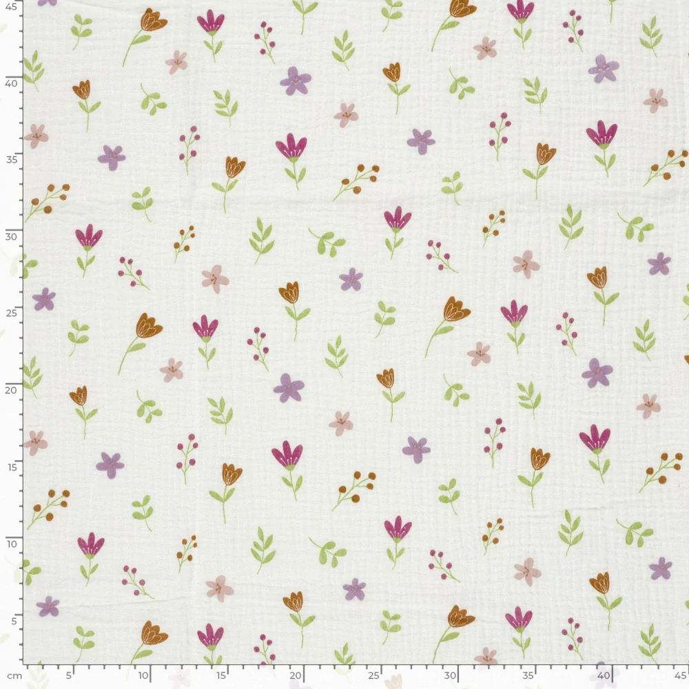 Dvojitá gázovina Barevné tulipánky