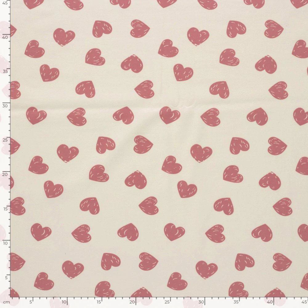 Úplet růžový Srdíčka 