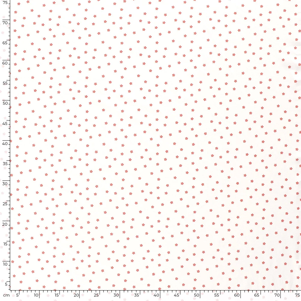 Úplet bílý Drobné kytičky růžové