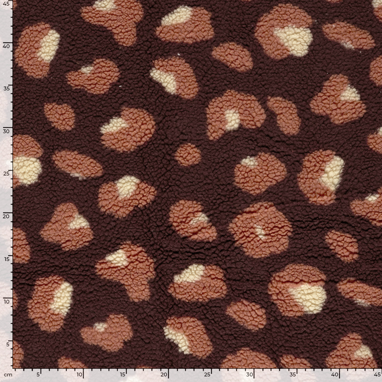 Beránek teddy Leopard silný nepružný 350g/m2