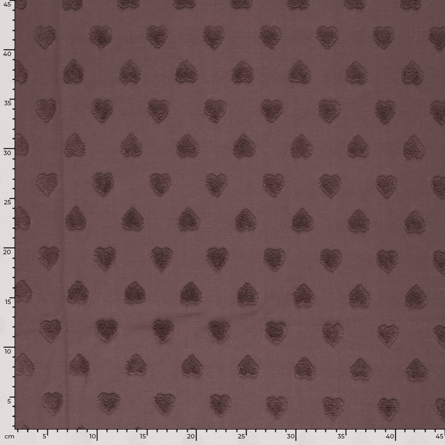 Úplet žakárový mauve "Froté" srdíčka