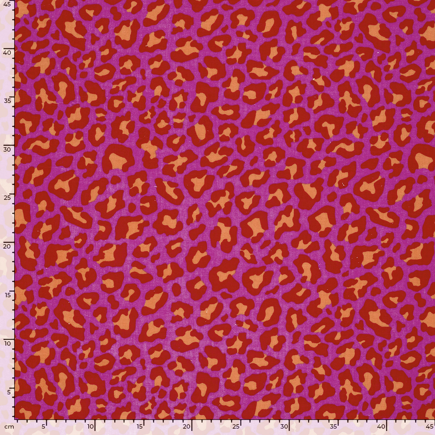 Dvojitá gázovina Fuchsiověoranžový leopard