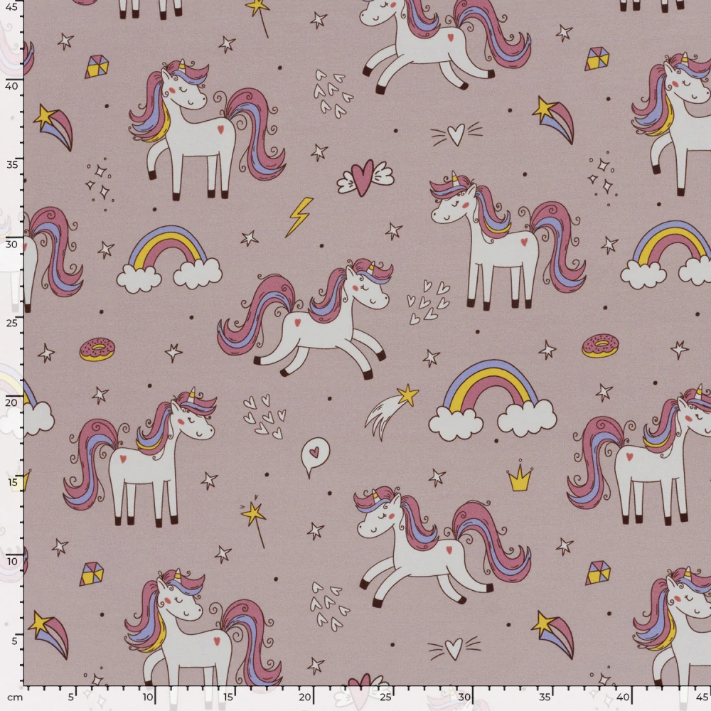 Teplákovina růžová Jednorožci