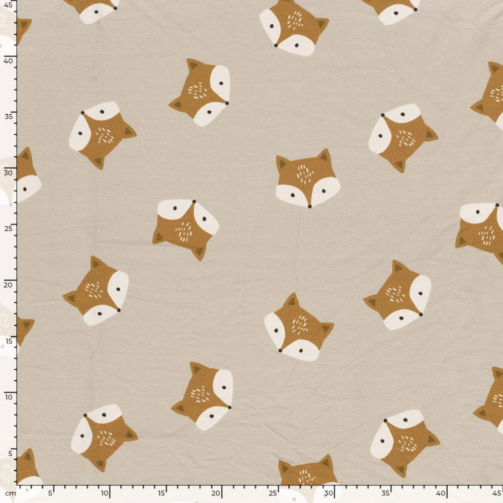 Teplákovina béžová Lištičky