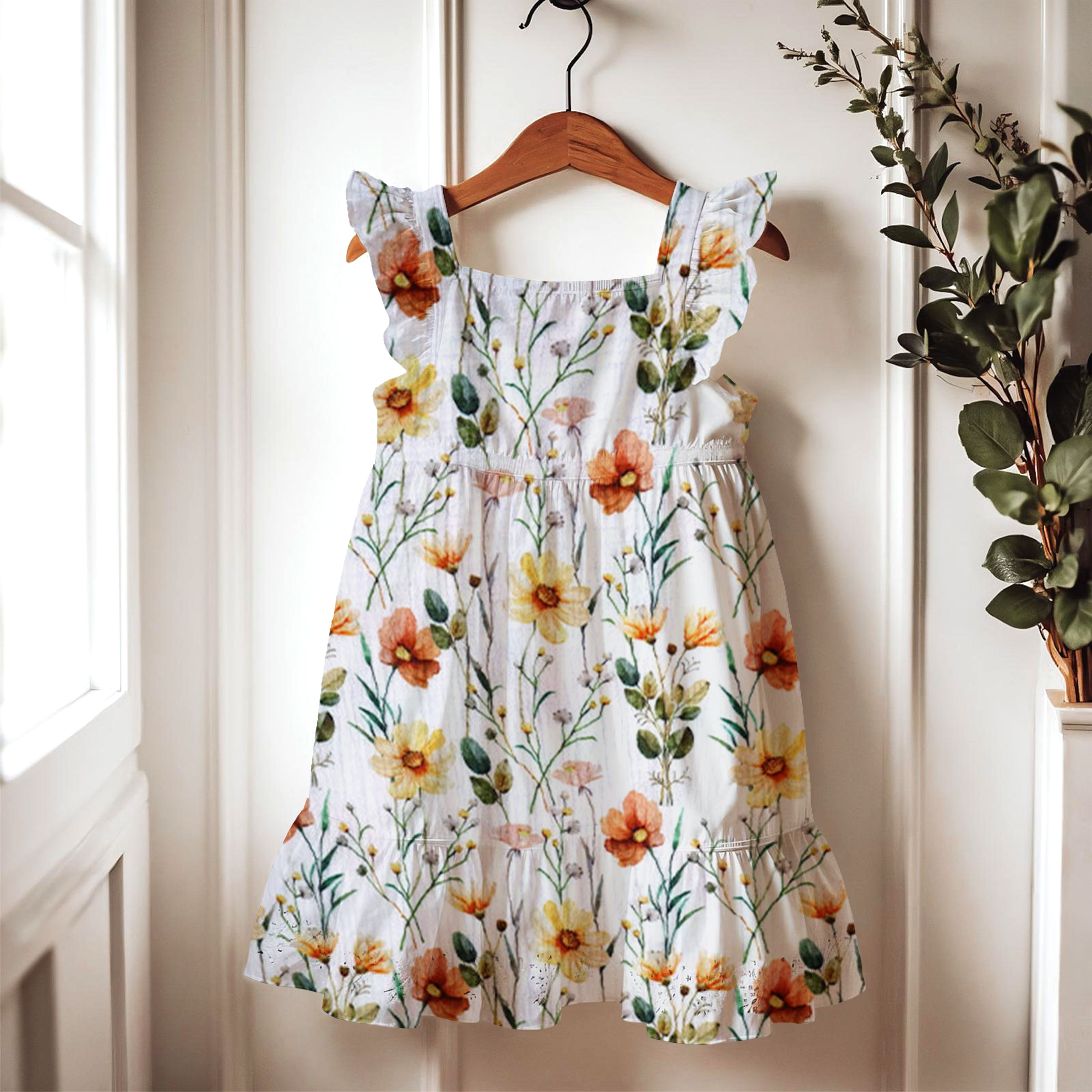 Dvojitá gázovina smet. bílá Luční romantika