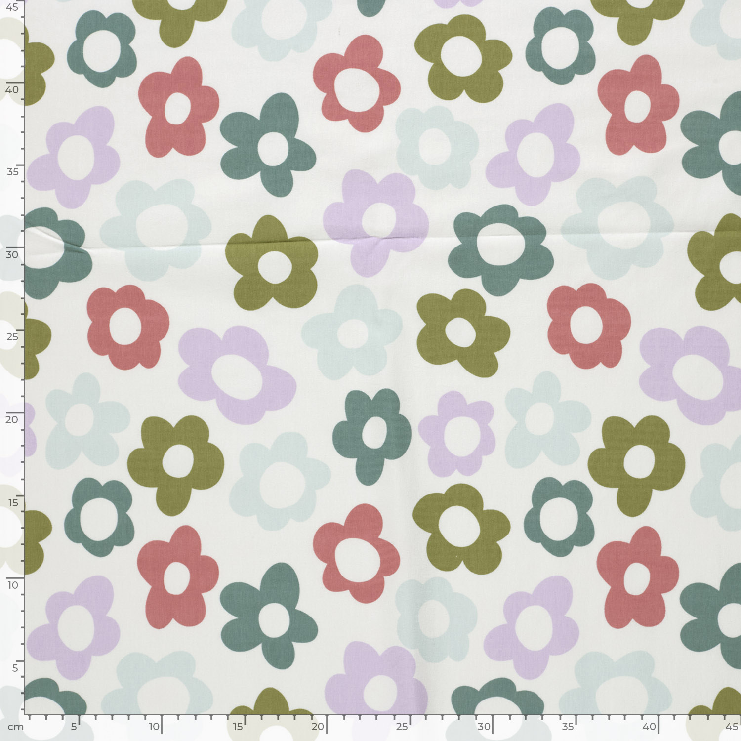 Úplet Kytky zelené, fialové