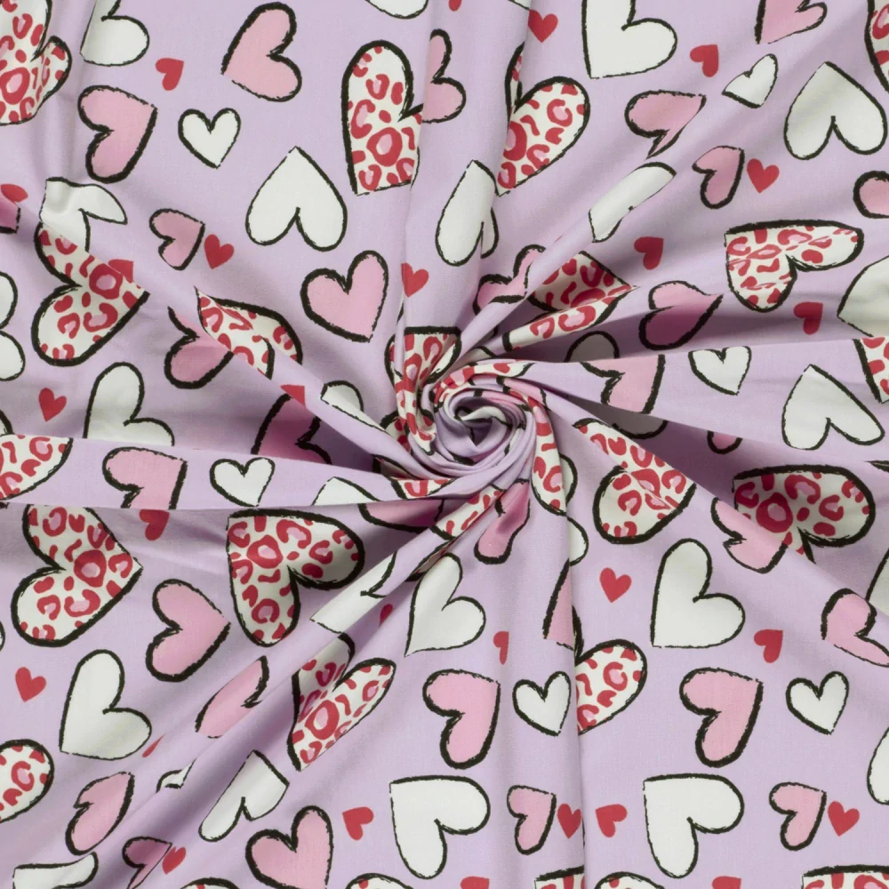 Úplet růžový Srdíčka 