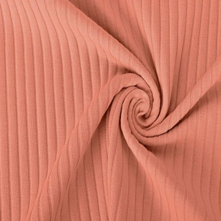 Úplet žebrovaný 0.5cm růžovooranžový