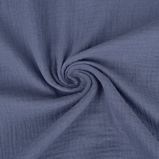 Dvojitá gázovina modrá jeans