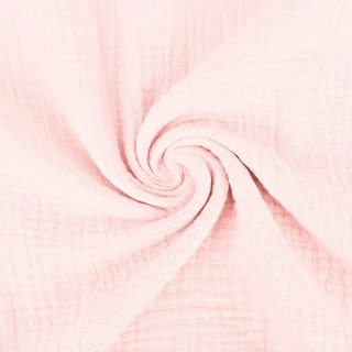 Dvojitá gázovina světle růžová