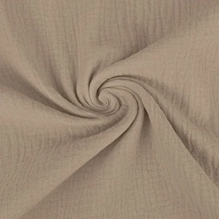 Dvojitá gázovina šedobéžová