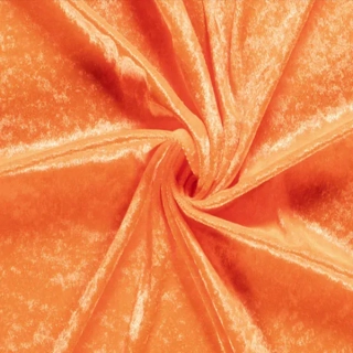 Samet mačkaný oranžový
