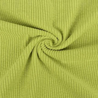 Manšestr limetkový předepraný strečový