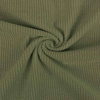 Manšestr khaki předepraný strečový