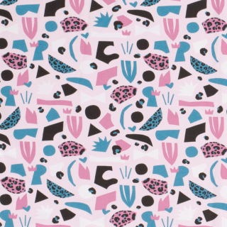 Úplet růžový Barevné tvary