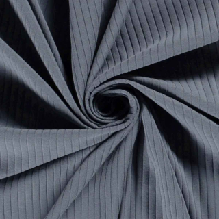 Úplet žebrovaný 0,5cm modrošedý