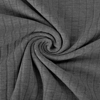 Úplet žebrovaný 0,5cm tm. šedý