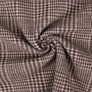 Kabátovina hnědá žakárová károvaná