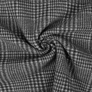 Kabátovina černá žakárová károvaná