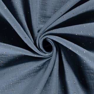 Dvojitá gázovina ocelový 3D zlaté puntíky