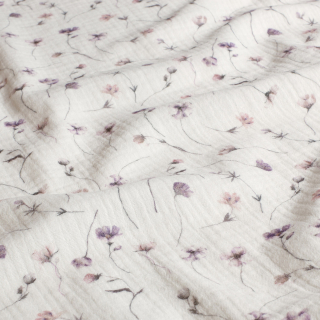 Dvojitá gázovina fialové Kvítí