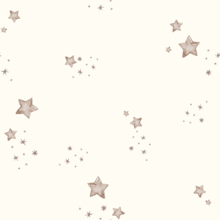 Teplákovina béžové hvězdičky GOTS