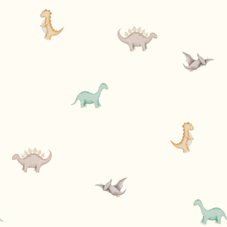 Dvojitá gázovina smet. bílá Dinosauři