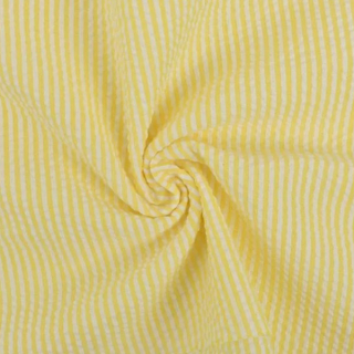 Krepová bavlna Seersucker žlutý proužek
