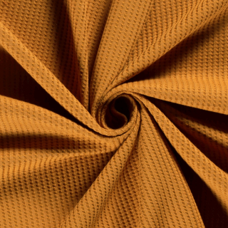 Úplet s vaflovou vazbou hořčicový