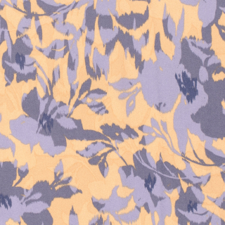 Satén viskózový Levandulové květiny (100% viskoza)