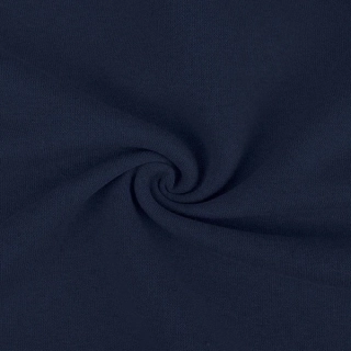 Počesaná teplákovina silná tm. modrá 10m