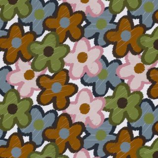 Teplákovina Barevné kytky