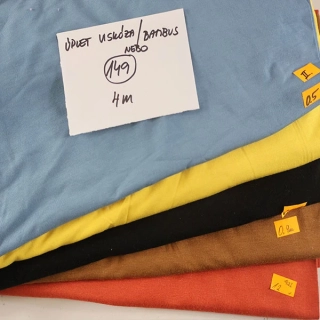 Mix úpletů (viskozový , bambusový apod)- 4m - 119KČ/1m II. jakost