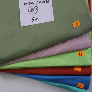 Mix úpletů (viskozový , bambusový apod)- 5m - 119KČ/1m II. jakost