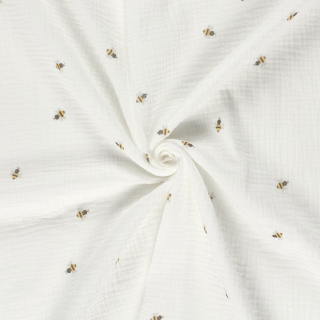 Dvojitá gázovina smet. bílá Včelky