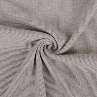 Úplet žebrovaný šedobéžový melír 