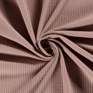 Úplet s vaflovou vazbou starorůžová