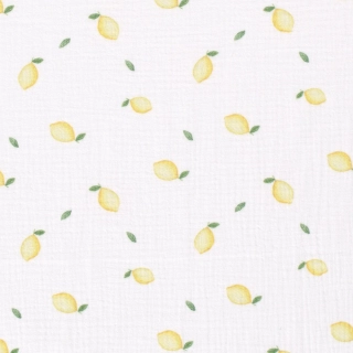 Dvojitá gázovina smet. bílá Citrónky