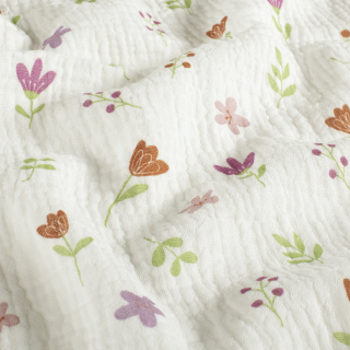 Dvojitá gázovina Barevné tulipánky