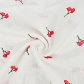 Dvojitá gázovina Vyšívané třešničky