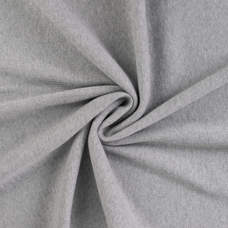 Náplet/úplet žebrovaný 2x1 šedý melír š. +/-100cm