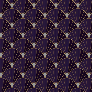 Úplet fialový Art Deco