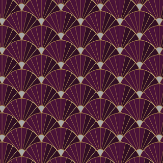 Úplet vínový Art Deco