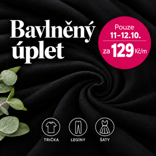 Úplet elast. černý 220g/m2